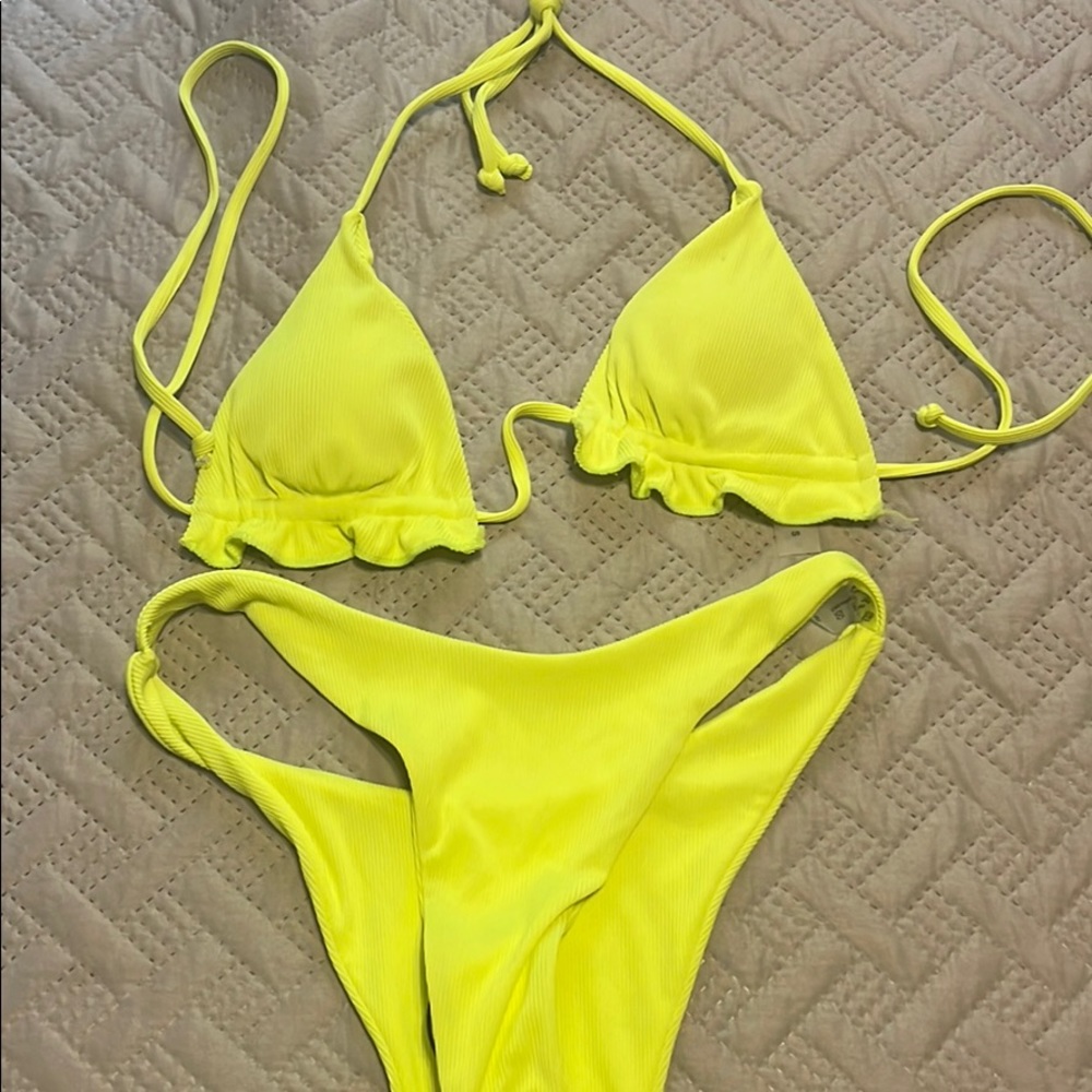 Shein lime green bikini
